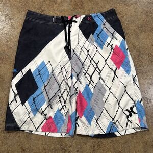 Vintage Y2k Hurley Boardshorts Size 34 Surf Swim Trunks